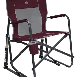 GCI Outdoor Freestyle Rocker Foldable Rocking Camp Chair, Maroon