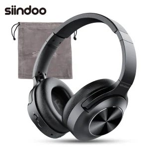 Siindoo Active Noise Cancelling Headphones, Wireless Over Ear Bluetooth 5.3 Headset