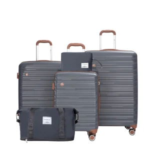 Luggage Sets 5 Piece,Suitcases with Double Spinner Wheels and TSA Lock